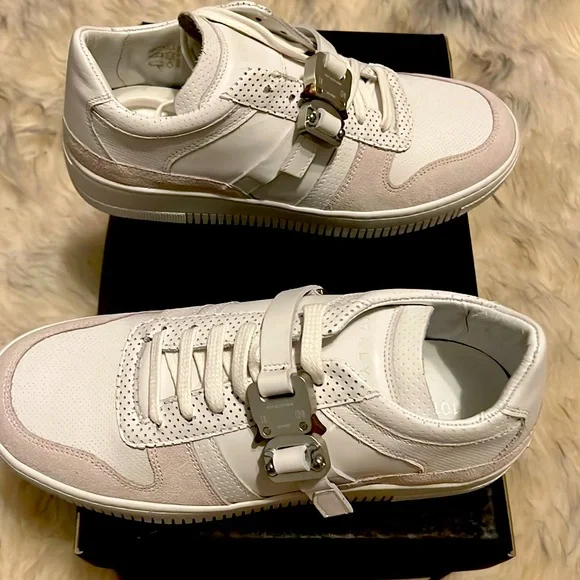Shoes | 117 Alyx Leather Buckle Low Trainer In White | Poshmark